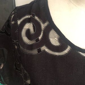 Black with Lace Detail Top